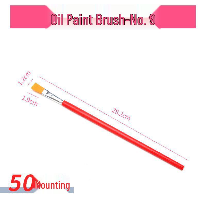 Small Flat Head Nylon Hair Paintbrush for Touch-Ups: Industrial & Art Use.