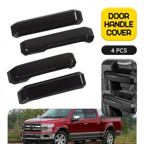 Аксессуары, накладки на внутренние ручки дверей из углеродного волокна, для Ford F150 2015-2020