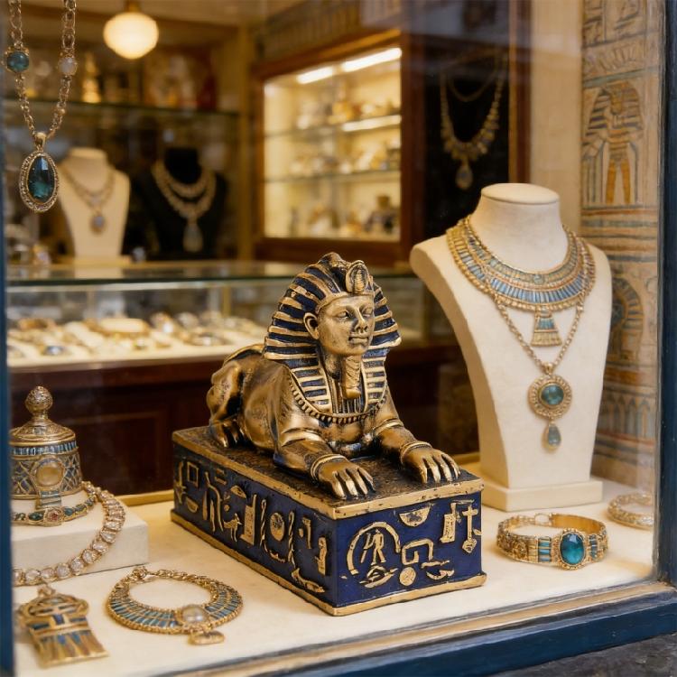Egyptians Styles Sphinx Statue Figurines Desktop Ornament for Bookshelfs Cabinet Home Decors Table Centerpieces Gift