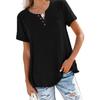 Women Tunic Solid Color All-match Skin-friendly Women Short Sleeve Tee Tops for Summer