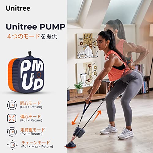 Unitree PUMP Pro Smart Pocket Gym [Authentic, Certified to Japanese Standards] App Connectivity, Adjustable Traction Force, Electric Dumbbells, Muscle