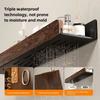 Wood Detachable Bathroom Shampoo Shelves Corrosion-Resistant Space Saving Corner Shelf Wall Mounted No-Drill Installation