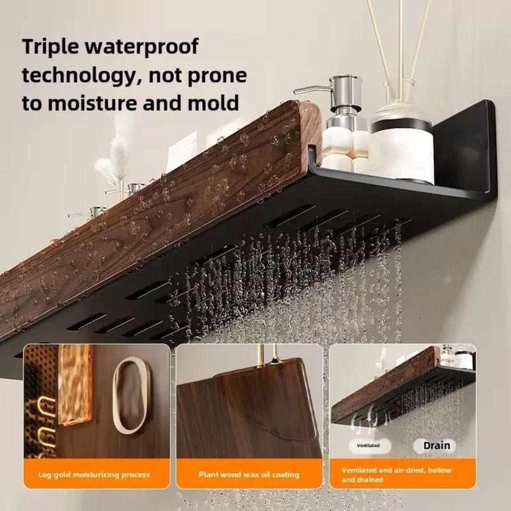 Space Saving Shower Storage Rack Wood Detachable Bathroom Storage Rack Corner Shelf  Toilet Vanity