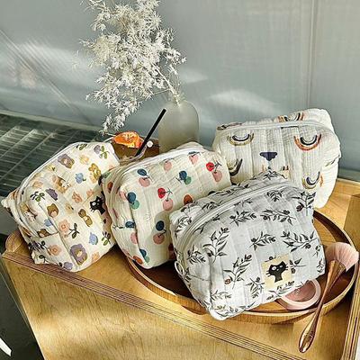 Reise-Kosmetiktaschen für Frauen, süße Kirschblumen, Leinwand, Make-up-Tasche, Organizer, Dame, Tasche für Make-up-Taschen