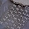 Autocollant pour ongles en forme de nœud en dentelle perlée avec diamants en relief, autocollant adhésif stéréoscopique à faire soi-même