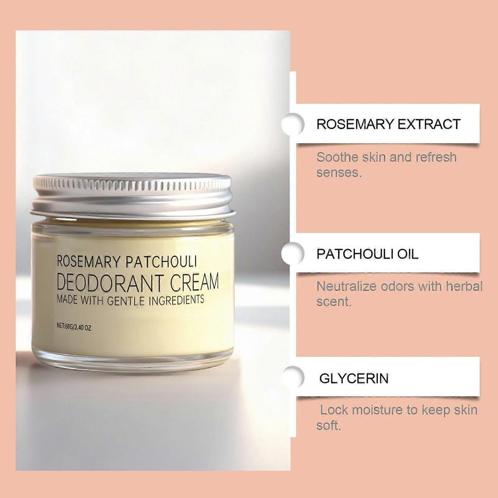 Rosemary Skin Deodorant Balm - Gentle Underarm Cleansing & Odor-Control Stick, Natural Long-Lasting Fragrance, Refreshing & Comfortable, Moisturizing 