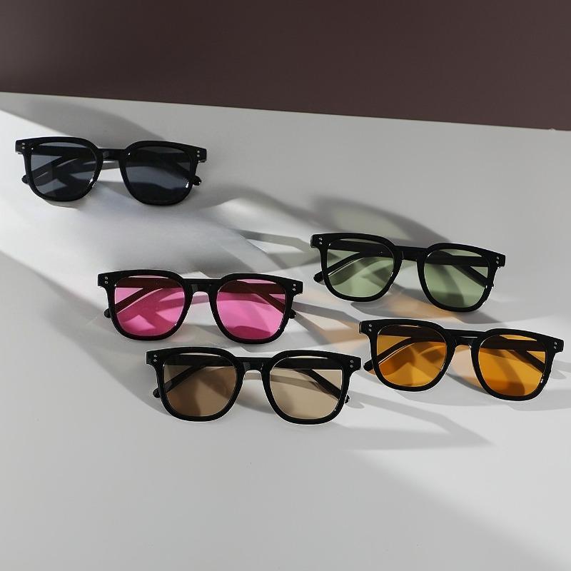 5PCS Retro Round Multi-color Lens Set Suitable for Men and Women Suitable for Casual Wear Daily Fashionable Glasses