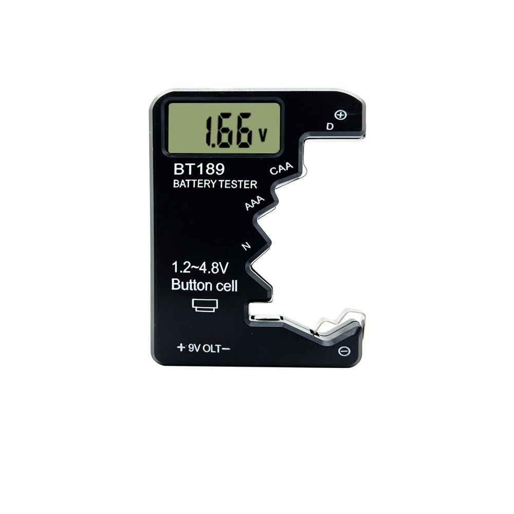 BT189 Digital Battery Tester LCD Display AA/AAA/9V/1.5V Button Cell Battery Capacity Check Detector Capacitance Diagnostic Tool