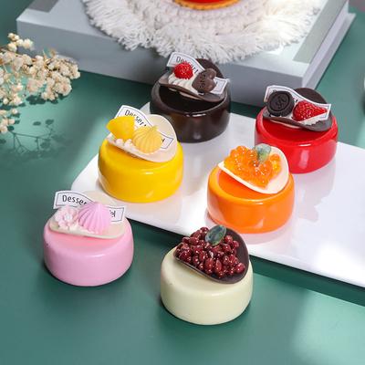 1PC Artificial Fruit Cake Model Biscuit Fake Food Decoration Photography Pro Food Simulation Cake Model Tea Table Decoration