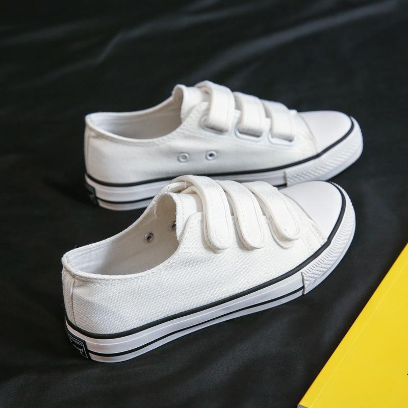 Spring NEW Low Top Magic Stick Canvas Shoes Female Ins Student Board Shoes White Shoes