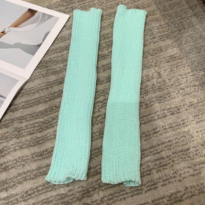 Bottes-chaussettes tricotées d'automne pour femmes Chaussettes JK Chaussettes amples Manches de mollet Y2K Hot Girl Sous-culture Dopamine Lolita