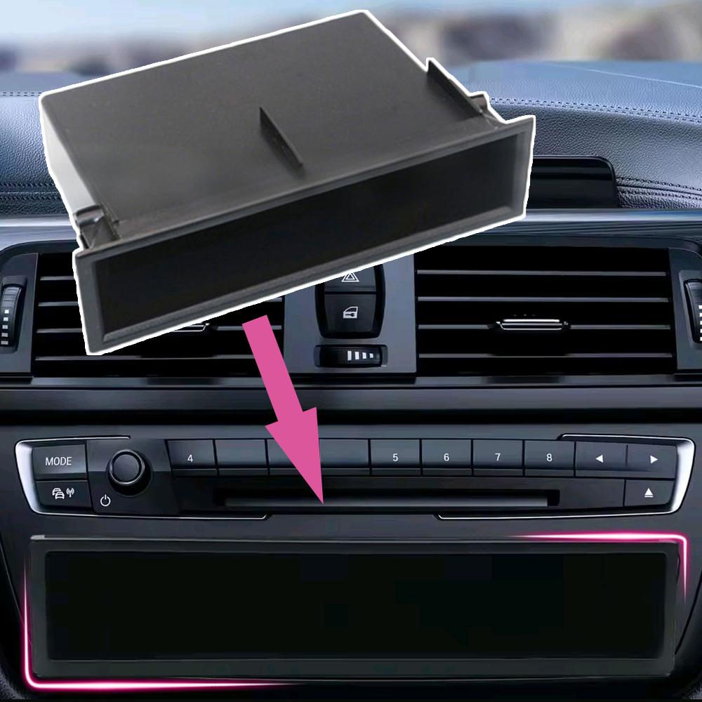 1pc Universal Car Dashboard Single Din Storage Box Instrument Panel Radio Installation Organizer Hand Drawer Auto Accessories