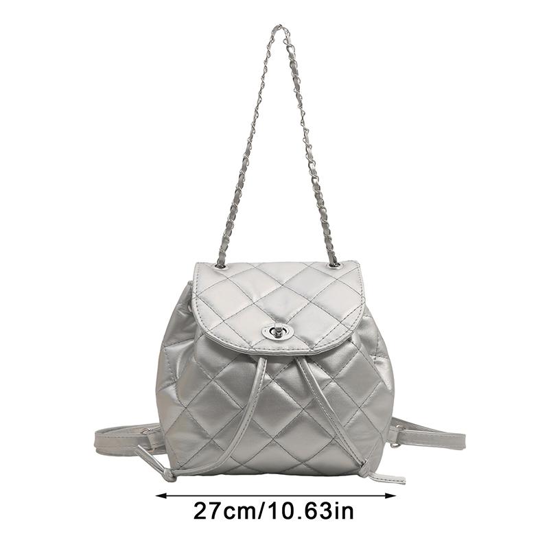 2025  Summer High Value Niche Design Diamond Backpack Women  Chain Bag Small Ladies Backpack