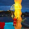 Usb Christmas Decorations Lamp Outdoor Santa Claus Parachute Light Waterproof 8 Modes Hanging Holiday Light for Indoor Eave Roof