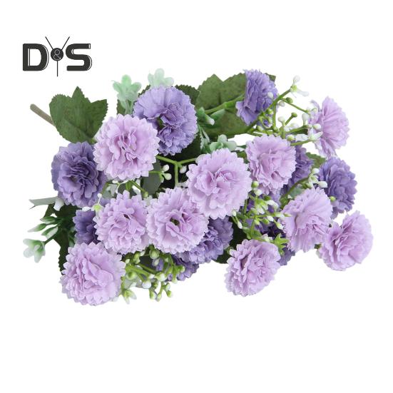 

Искусственная гвоздика 20 головок, реалистичные искусственные шелковые цветы, свадебная вечеринка, домашний офис, центральный элемент стола, искусственные цветочные растения, украшение ветки