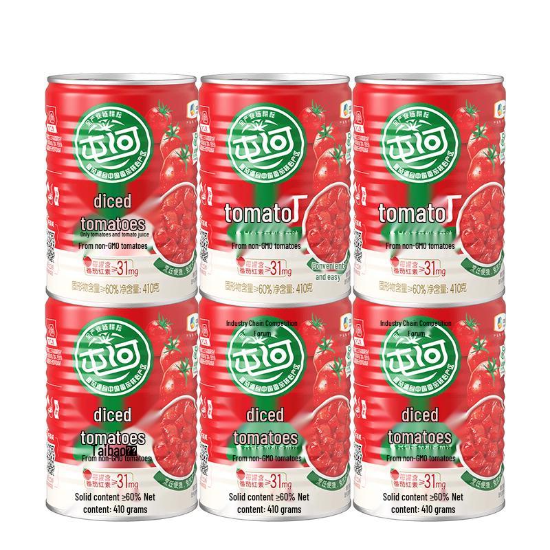 COFCO Tunhe Diced Tomatoes, 6-Pack (410g Cans)