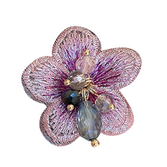1 Pair Stud Earrings Sparkling Bright Lightweight Ear Studs Flower Shape Concert Earrings Jewelry