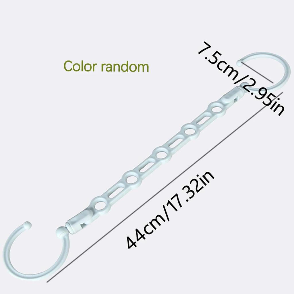 1pc Foldable Rotating Magic Plastic Hanger Saves Space Wardrobe Hanger Windproof Hanger Multi Hole Durable (Color Random)