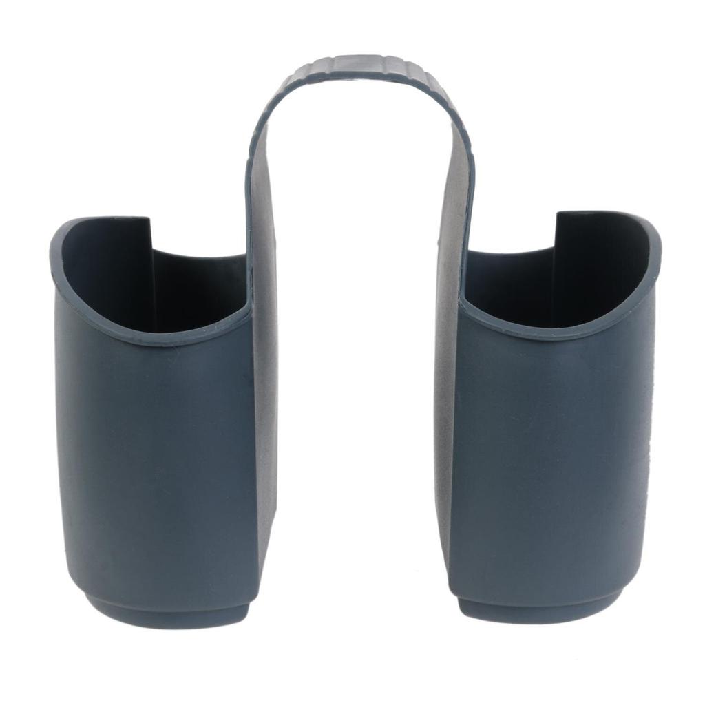 Double Sponge Holder For Sink, Gray With Holes