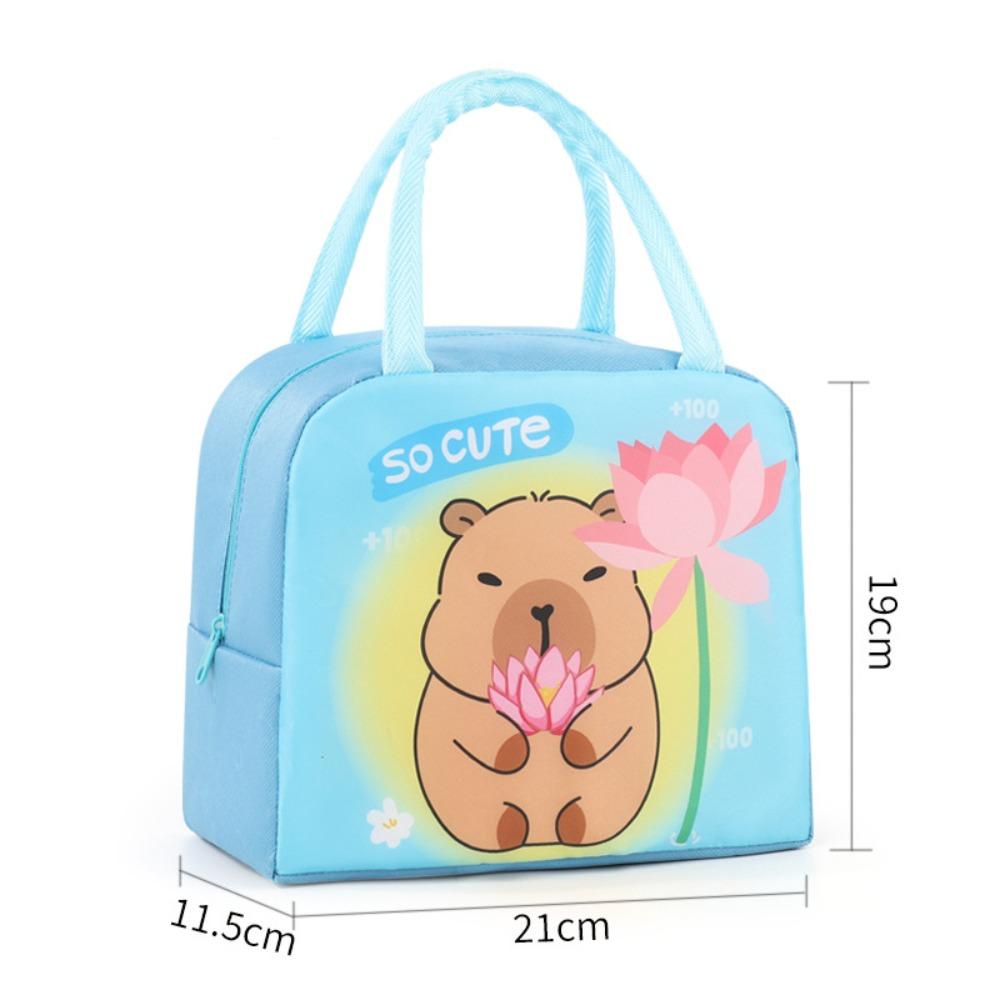 Oxford Cloth Capybara Lunch Bag 8 Colors Aluminum Film Lining Thickened Thermal Insulation Bag Cartoon Pattern Capybara Ice Pack