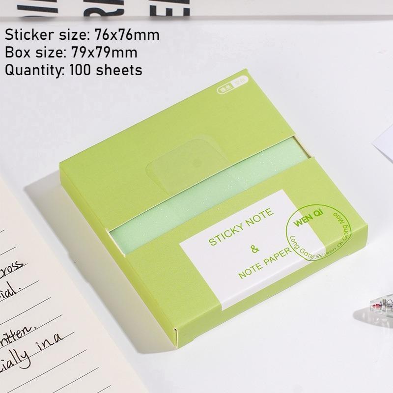 100sheets Pearlescent Color Posits Sticky Notes Pads Paper Stickers Posted It Notebook Memo Notepad Pull-out Message Sticker
