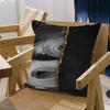 Abstract Golden Black Wood Texture Pillow Cushion Cover Pillowcase Living Room Sofa Home Decor Customized