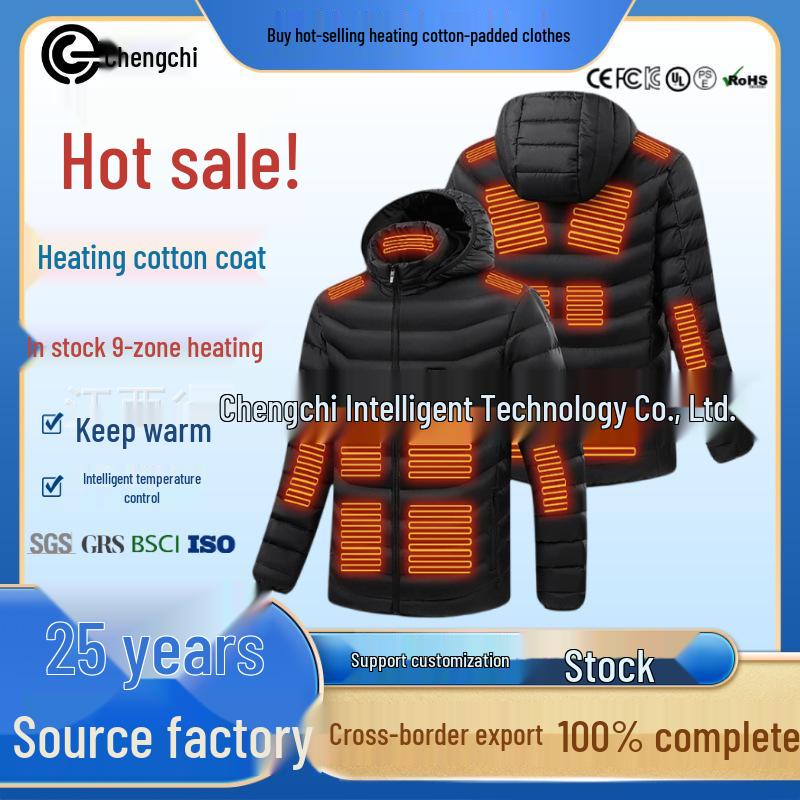 USB-beheizte Baumwolljacke mit einstellbarer Temperaturregelung