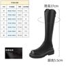 Thick-soled knight boots women's new spring and autumn single boots thin boots high boots but knee boots increase in height