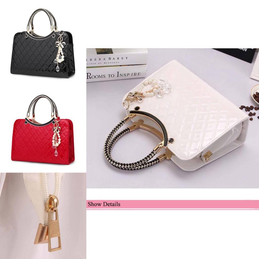 Fashionable Pu Leather Shoulder Bag With High Capacity And Rhombus Design For Women