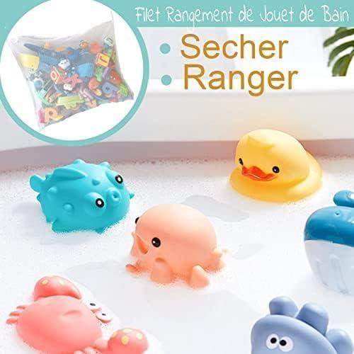 Filet de rangement pour jouets de bain - falarrimigo - 45*35cm - blanc - maille - bébé