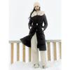 Jiu Zi Anna Kou Women's Elegant Hooded Duck Down Jacket with Fox Fur Trim