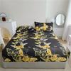 3pcs Butterfly Print Bedding Set - Ultra-Soft, Breathable, Stain-Resistant Fitted Sheet and 2 Pillowcases, Deep Pocket Design