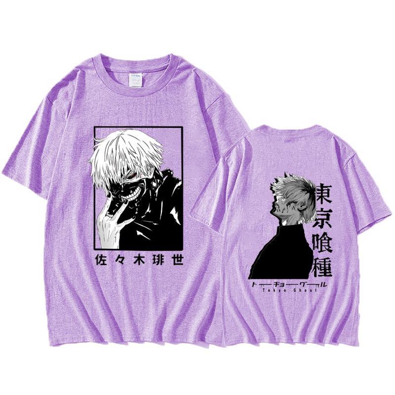 Nové tričko Kaneki Ken Pánské Dámské Módní Anime Tištěné Tričko Léto Ležérní Kulatý výstřih Volné Krátký rukáv