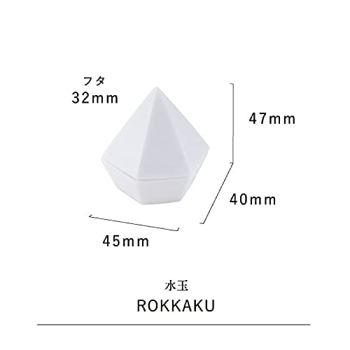 Kamidana No Sato Modern Shinto Statue, Kamisama No Line ROKKAKU Polka Dots, White, 4.7 X 4.5 X 4cm