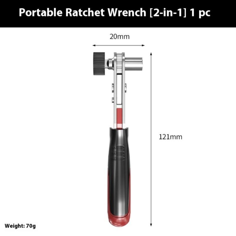 Double Direction Ratcheting Socket Spanner Tool Kit Ergonomic Grip Compact Design Fit For Tight Space Maintenance Tasks