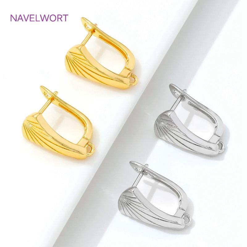 Crochets de Boucles d'Oreilles Plaqués Or 18K Fermoirs Laiton Accessoires de Boucles d'Oreilles Fil d'Oreille Pour Fabrication de Boucles d'Oreilles Apprêts, Accessoires de Fabrication de Boucles d'Oreilles DIY