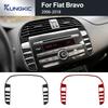 Central Control Button Real Soft Carbon Fiber Sticker LHD RHD For Fiat Bravo 2006-2011 2012 2013 2014 2015 2015 2016 2017 2018