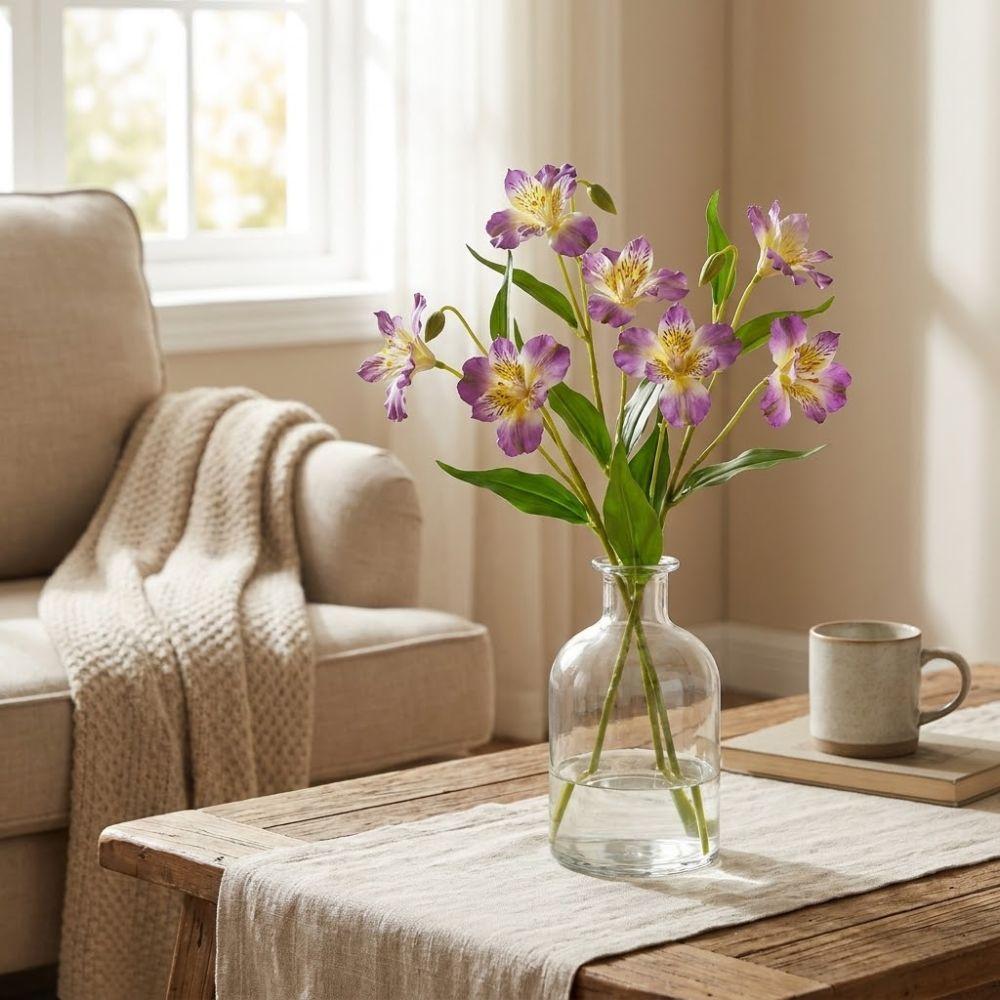 Realistic Simulation Silk Flowers Real Touch Faux Flower Luxury Fake Iris Stem Party Decor