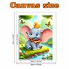 Disney Pearl Painting SetA Little Elephant with Pearl Trimming By A Forest Stream Home Wall Decoration Handmade Gift