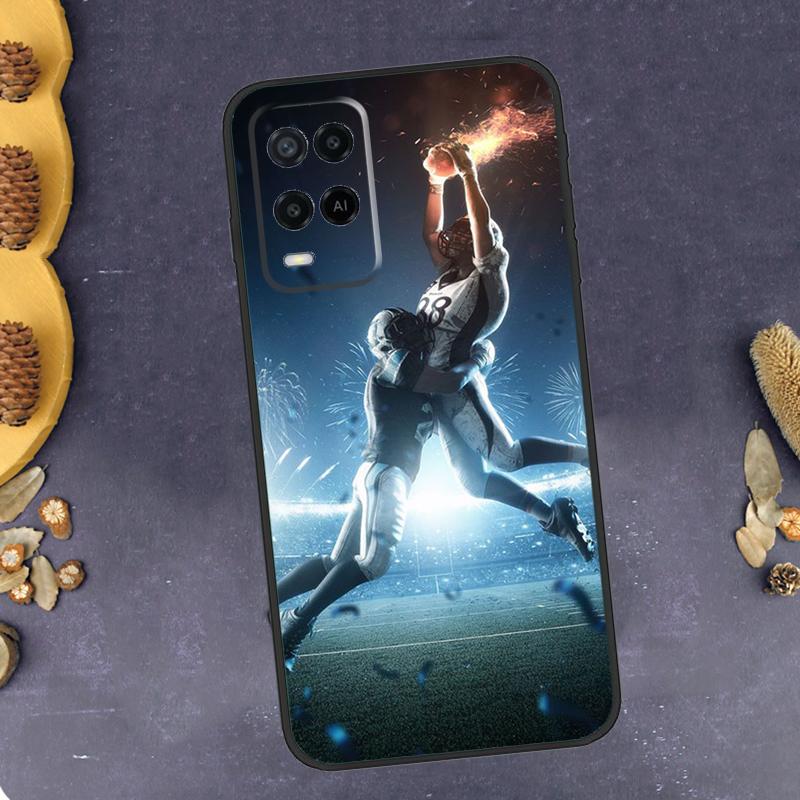 American Football Phone Case For Oppo A40 A60 A80 A78 A98 A18 A38 A58 A74 A94 A54 A16 A76 A96 A15 A17 A77 A57S