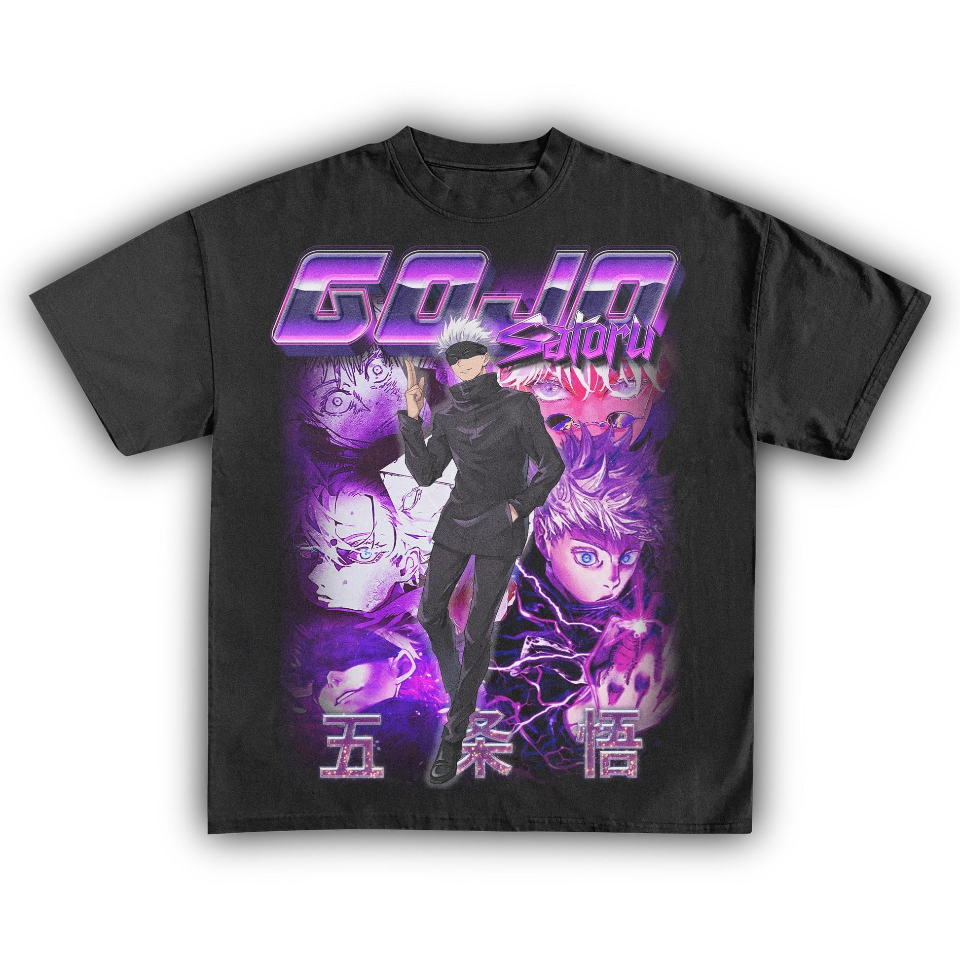 

Jujutsu Kaisen Gojo Satoru T-Shirt Men Vintage Anime Graphic Tee Casual Cotton Streetwear S разноцветный