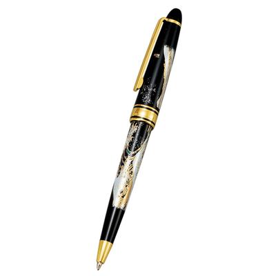 Yamanaka Lacquerware Ballpoint Writing Approximately In Lacquer Wave and Fuji Made In Pen, Instrument, 13.5cm Length, Art Direct from Japan