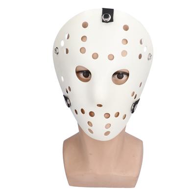 Maschera da Hockey Bianca Orribile Spaventosa Maschera di Halloween Costume da Festa Cosplay Oggetto di Scena per Adulti Bambini