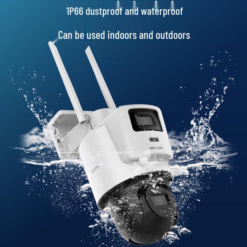 HIKVISION HK-Q2S8DM-GL/LN Telecamera di Sicurezza Esterna a Doppio Obiettivo 8MP 4G AI a Colori Spina CN (adattatore incluso)
