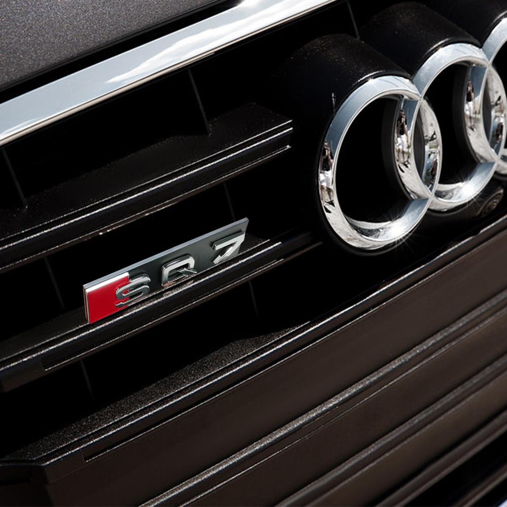 3D ABS For qaz23 S3 S4 S5 S6 S7 S8 SQ3 SQ5 SQ7 SQ8 W12 V6 V8 Car RS3 RS4 RS5 RS6 RS7 RS8 Logo Hood Front Grille Emblem Decoration