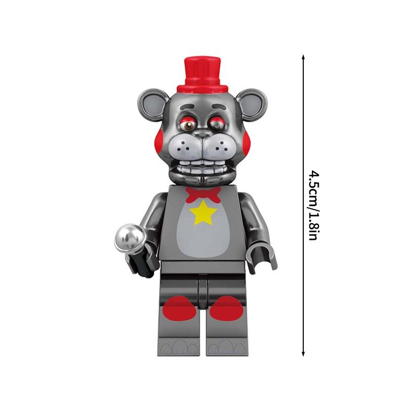 Freddy Fazbear Blocks Ornament Small Anime Figurine Decorations Bear Bunny Table Accessories Party Favors Children'S Day Gift