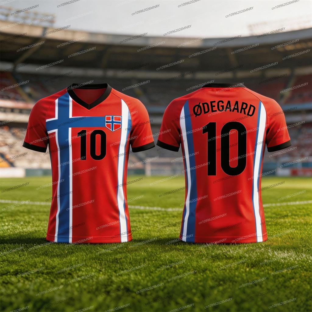 25/26 Camiseta de Noruega HAALAND Verano Hombre Camiseta Uniformes de Entrenamiento Deportivo Camiseta Transpirable Secado Rápido Camiseta de Aficionado Camiseta Mujer
