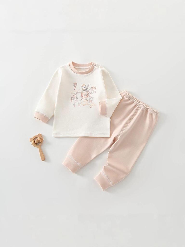 2026 Autumn Kids' Clothing Set: Cartoon Detachable Crotch Pants, Pure Cotton, Class A Quality for Boys and Girls