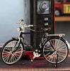 Model Alloy Retro Bike Diecast Decoration Model Metal Toy Black Bicycle Simulation Collection Gifts Toys for boys