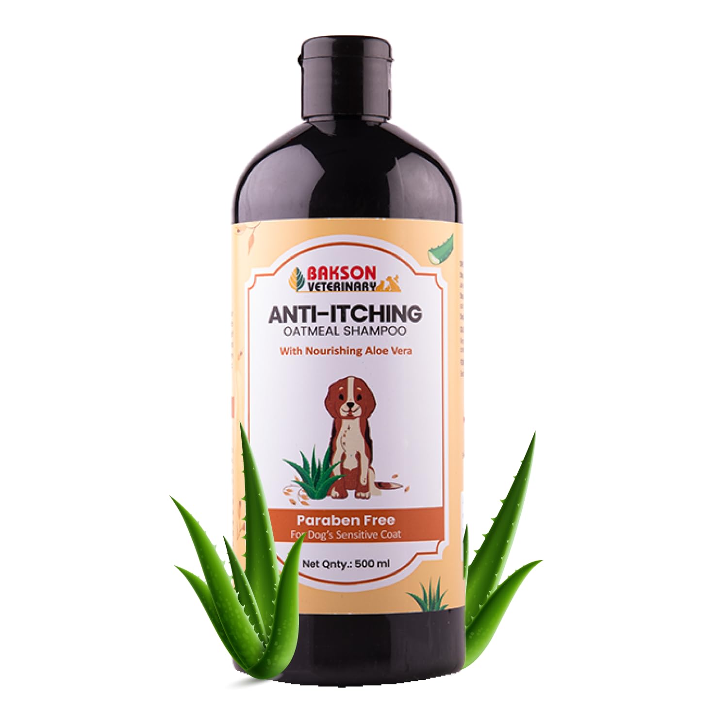 Баксон Ветеринарный Шампунь для Животных с Овсянкой Против Зуда Для Чувствительной Кожи Бережный Уход за Шерстью 500 мл Увлажняющее Купание Груминг